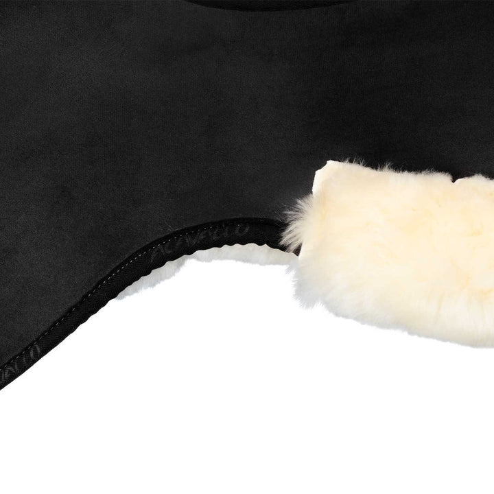 Acavallo Memory Foam Sheepskin Classic Full Half Pad - Black / Natural