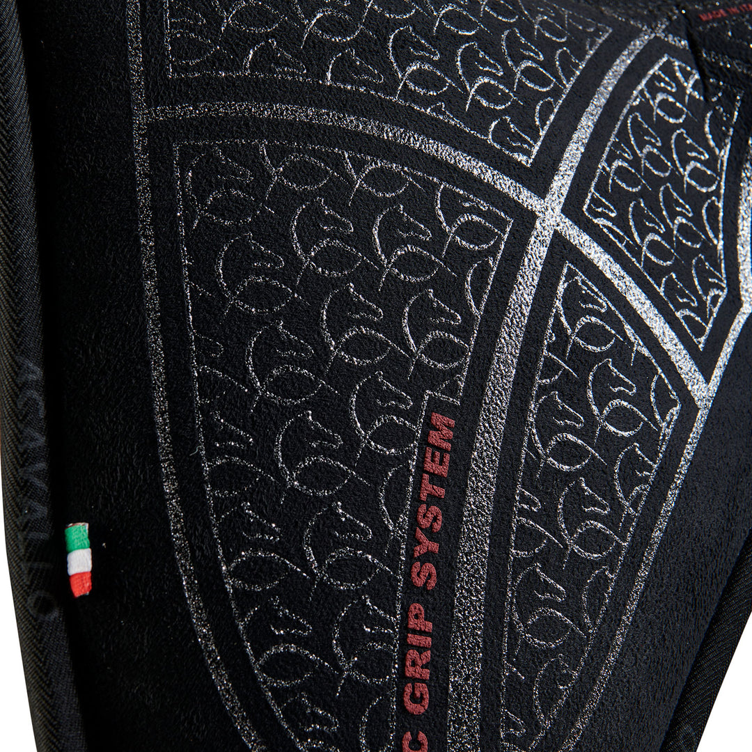 Acavallo Memory Foam Classic AC Grip - Black Half Pad - AC-Grip System Silver