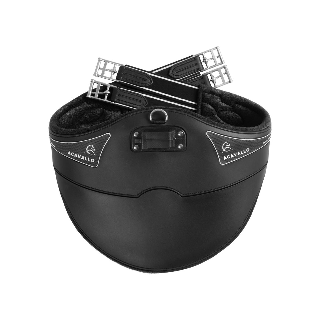 Acavallo Jumping Stud Guard Girth Gel Classic PVC - Black