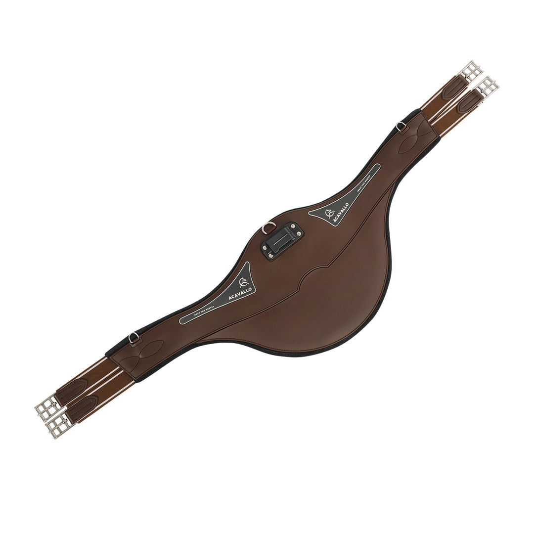 Acavallo Jumping Stud Guard Girth Gel Classic PVC - Dark Brown