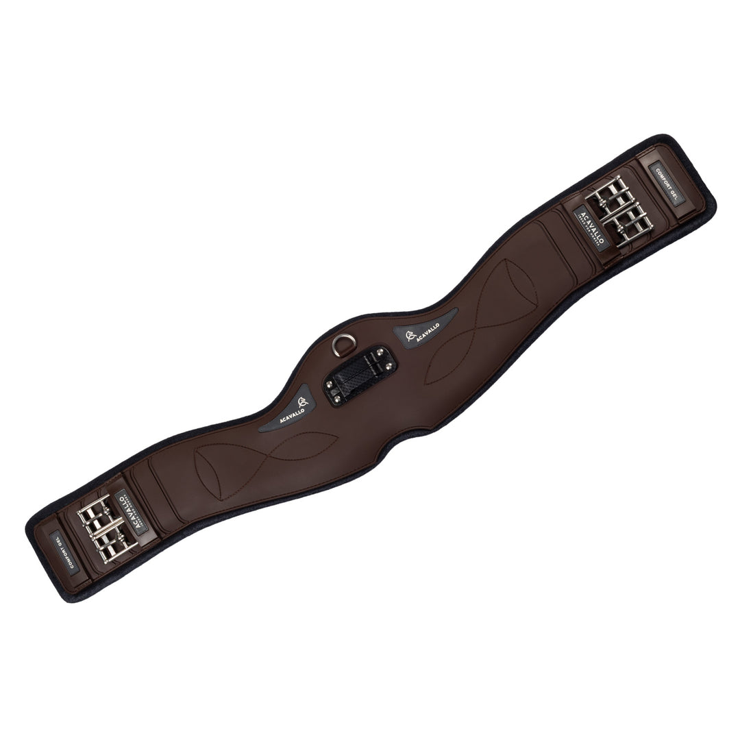 Acavallo Anatomical Dressage Girth Gel PVC - Dark Brown