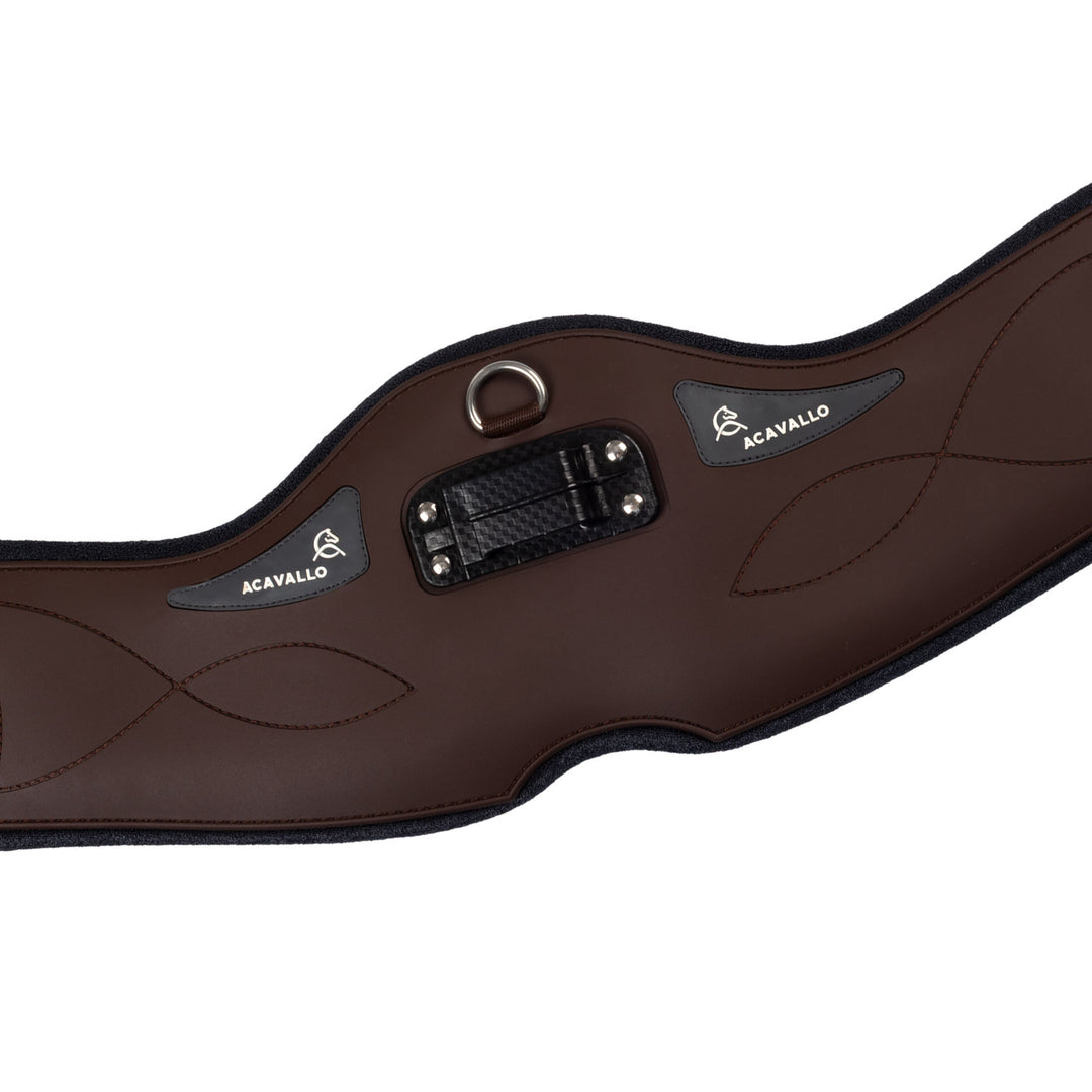 Acavallo Anatomical Dressage Girth Gel PVC - Dark Brown