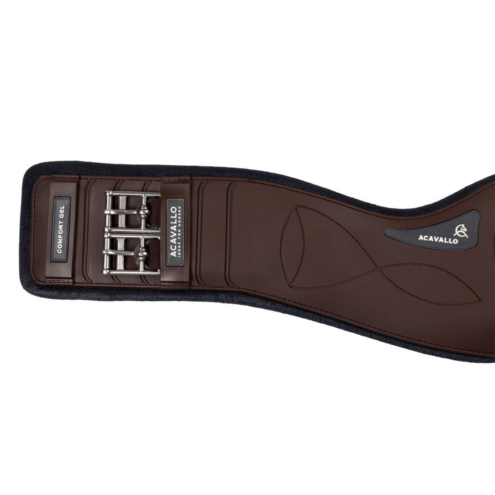 Acavallo Anatomical Dressage Girth Gel PVC - Dark Brown