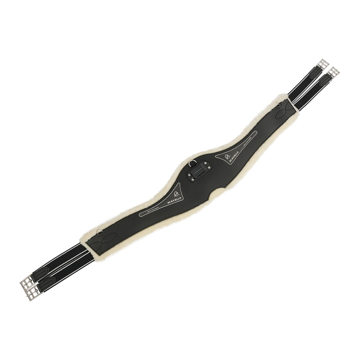 Acavallo Jumping Girth Classic Gel Faux Sheepskin - Black
