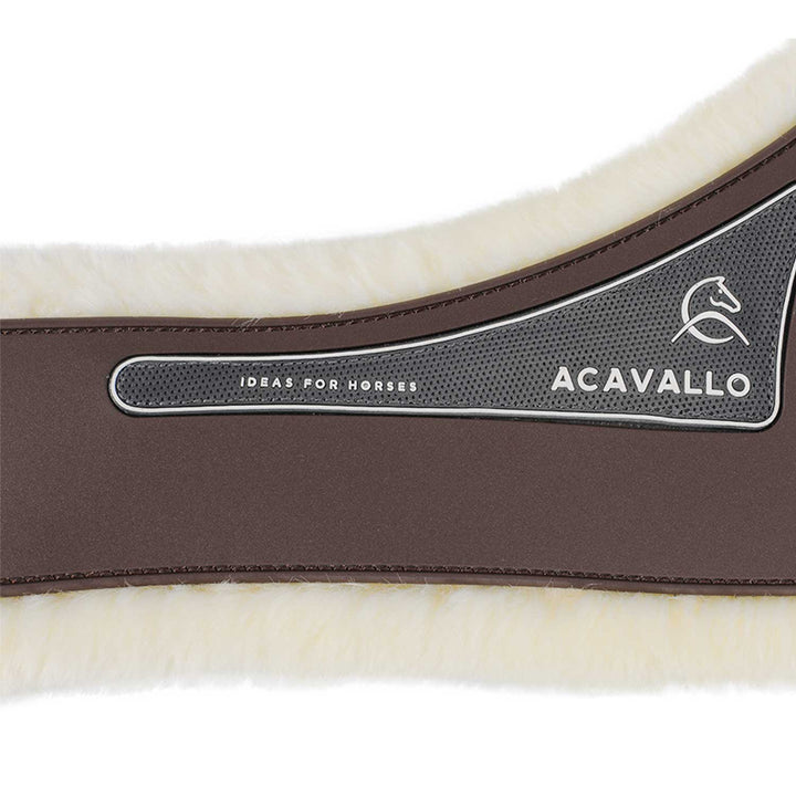 Acavallo Jumping Girth Classic Gel Faux Sheepskin - Dark Brown
