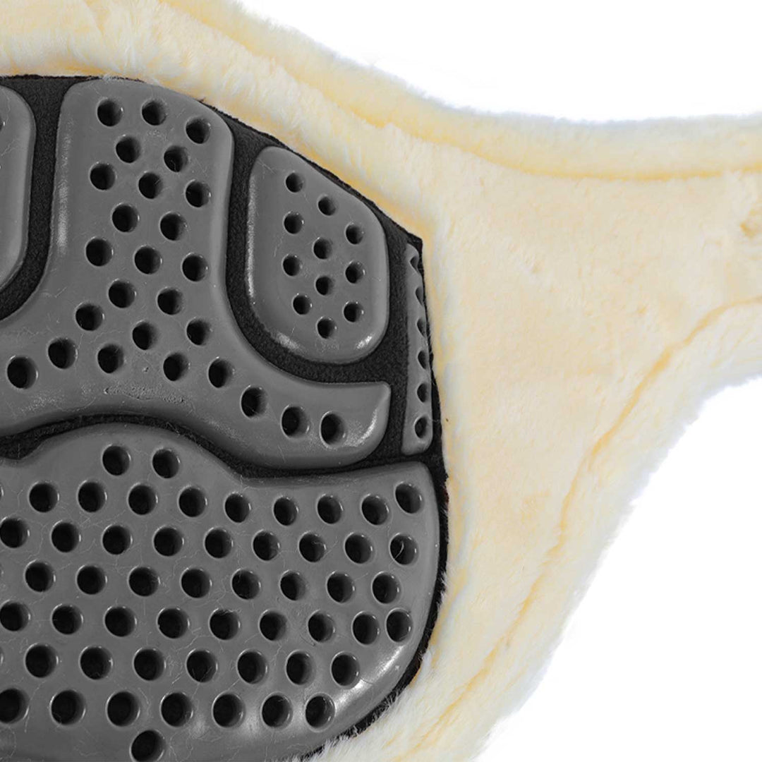 Acavallo Jumping Stud Guard Girth Classic Gel Faux Sheepskin - Black