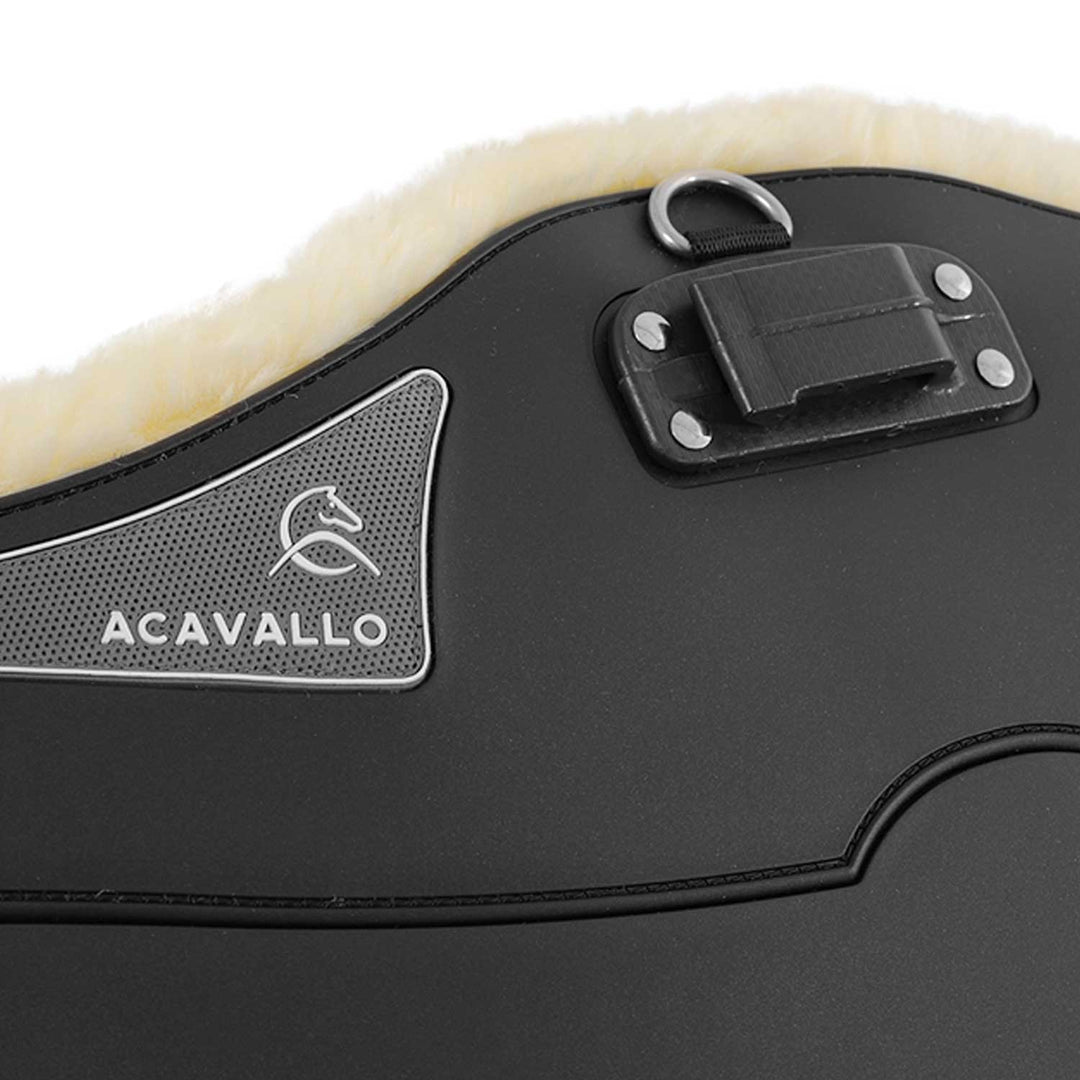 Acavallo Jumping Stud Guard Girth Classic Gel Faux Sheepskin - Black