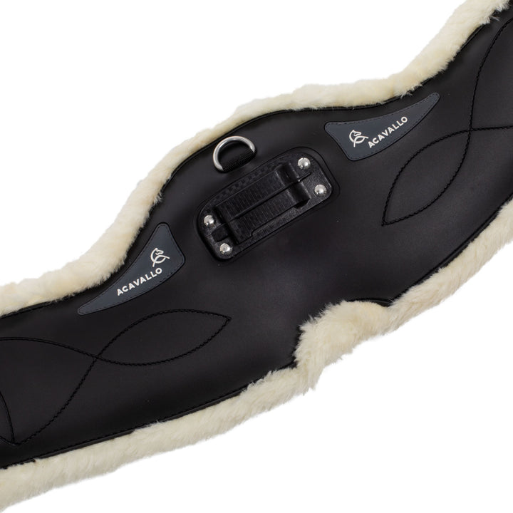Acavallo Dressage Girth Classic Gel Sheepskin - Black