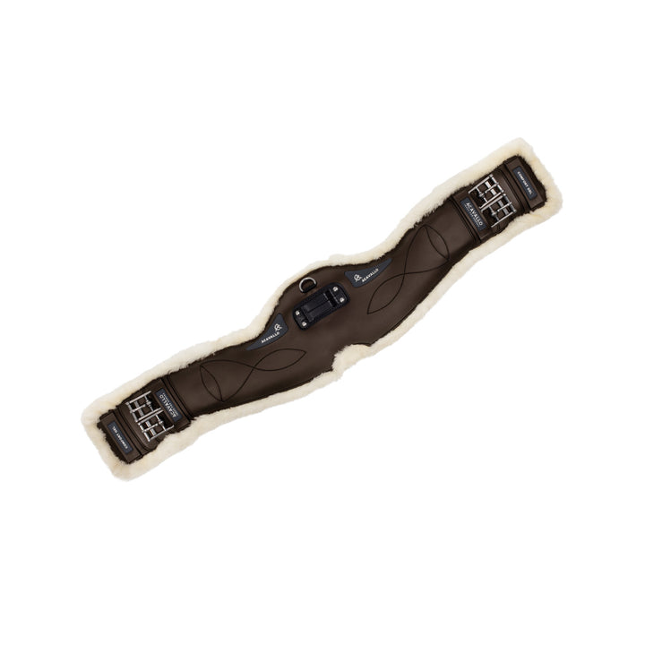 Acavallo Dressage Girth Classic Gel Sheepskin - Dark Brown