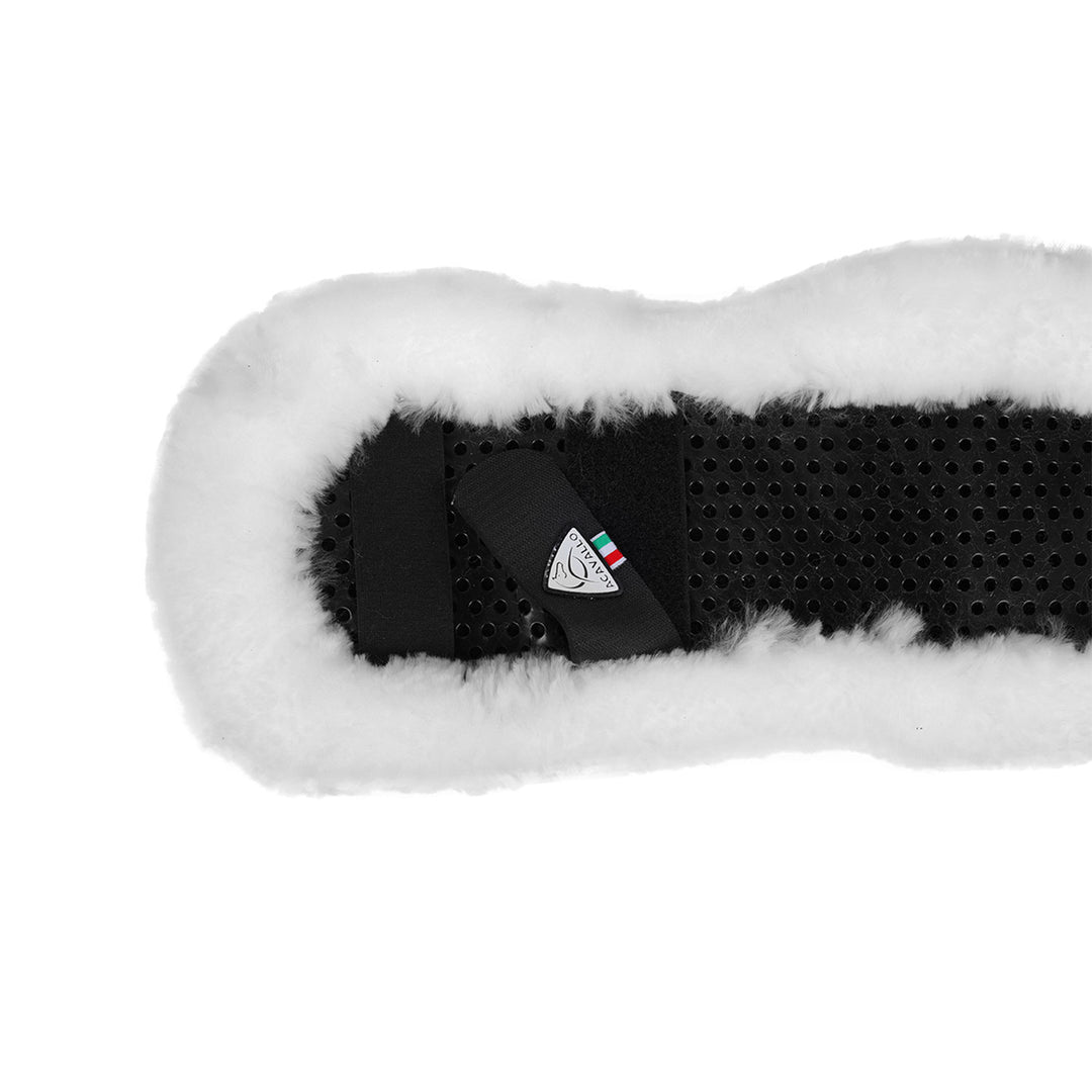Acavallo Shaped Girth Sleeve Classic Gel Sheepskin - White