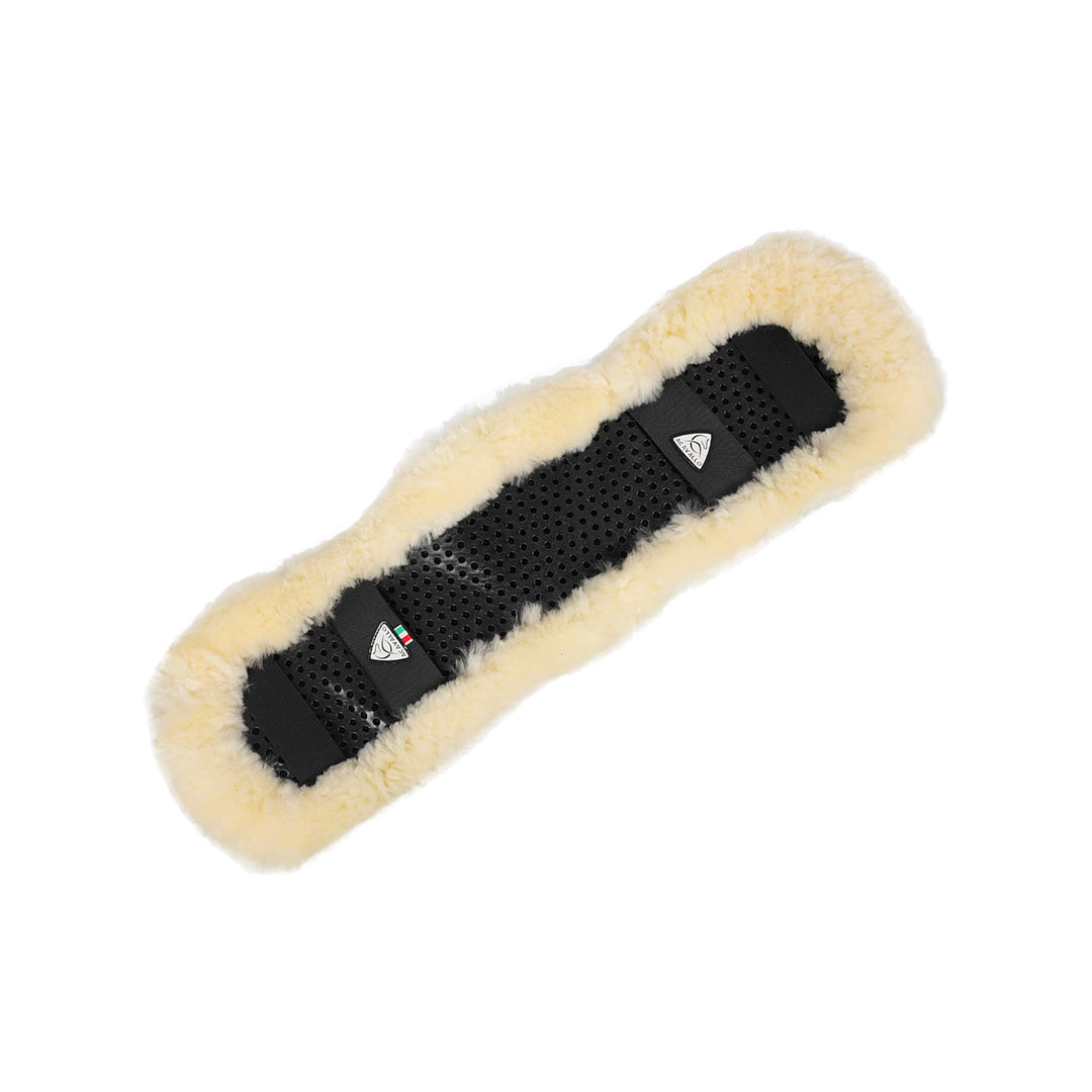 Acavallo Shaped Girth Sleeve Classic Gel Sheepskin - Natural