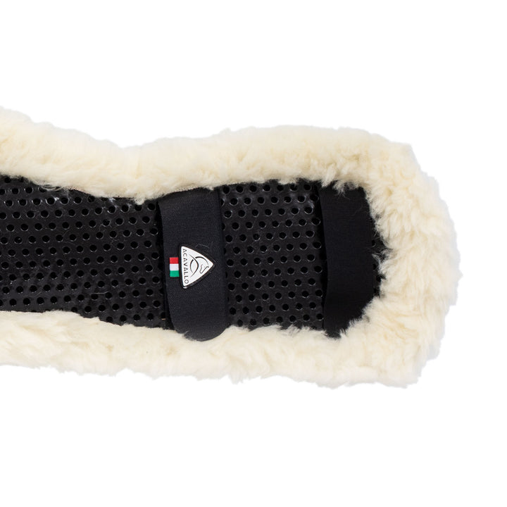 Acavallo Shaped Girth Sleeve Classic Gel Faux Sheepskin - Natural
