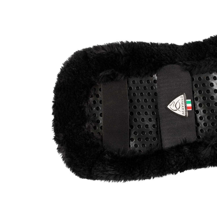 Acavallo Shaped Girth Sleeve Classic Gel Faux Sheepskin - Black
