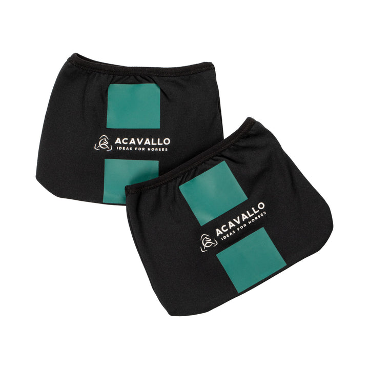 Acavallo Stirrup Covers with Logo - Black