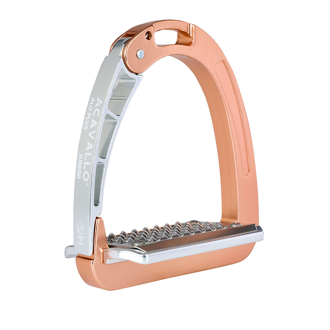 Acavallo Arena Aluplus Junior Stirrups - Rose Gold