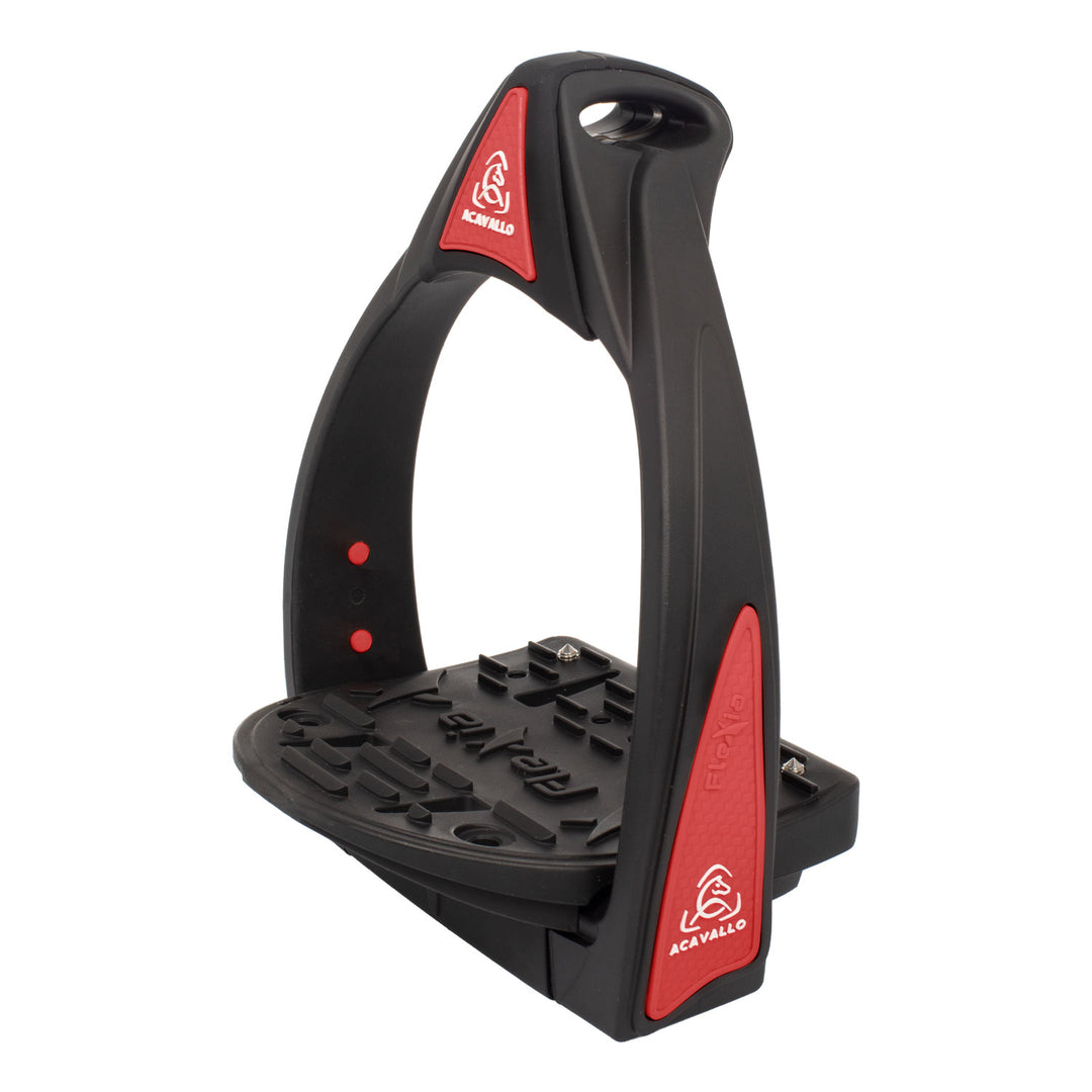 Acavallo Flexia Stirrups - Black/Red