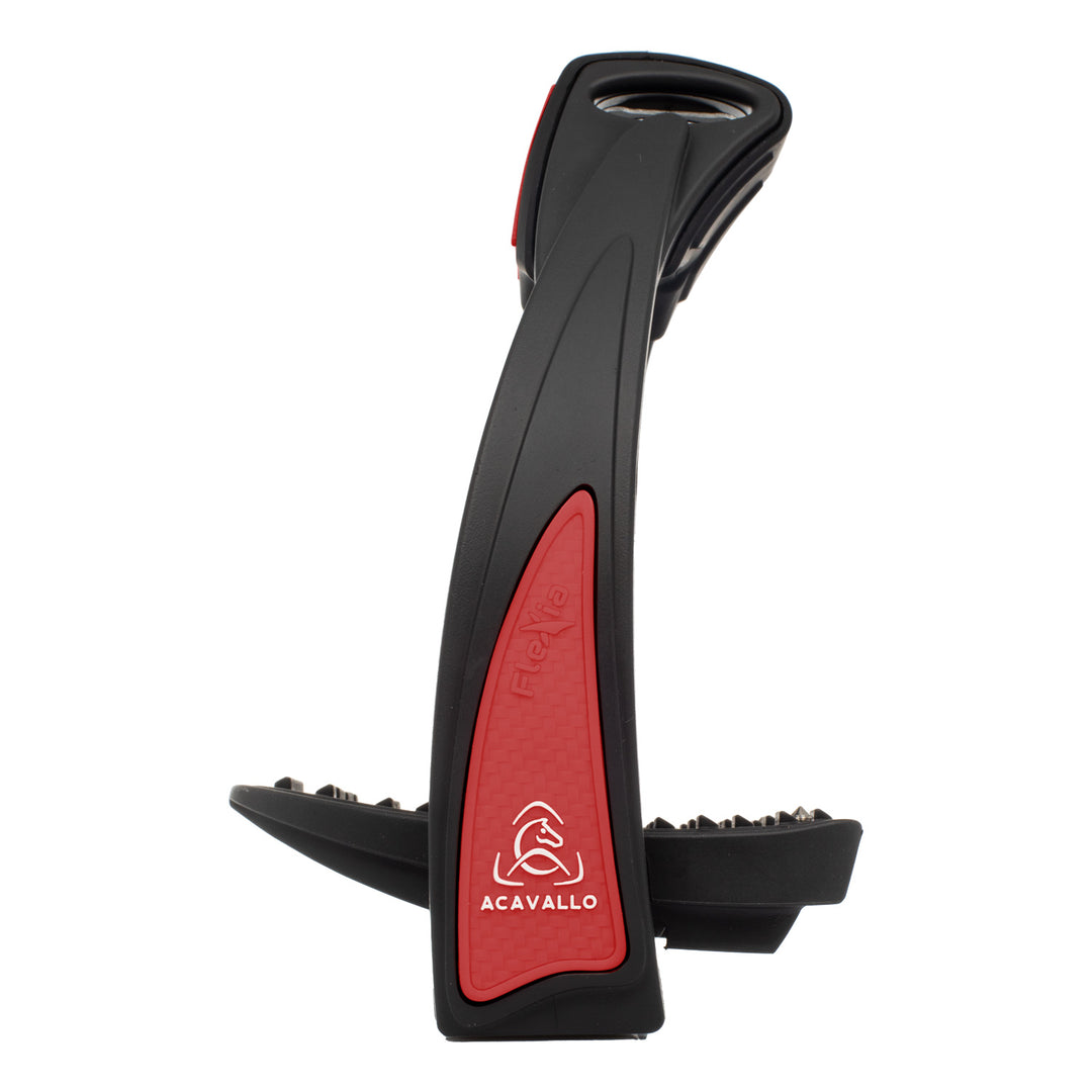 Acavallo Flexia Stirrups - Black/Red