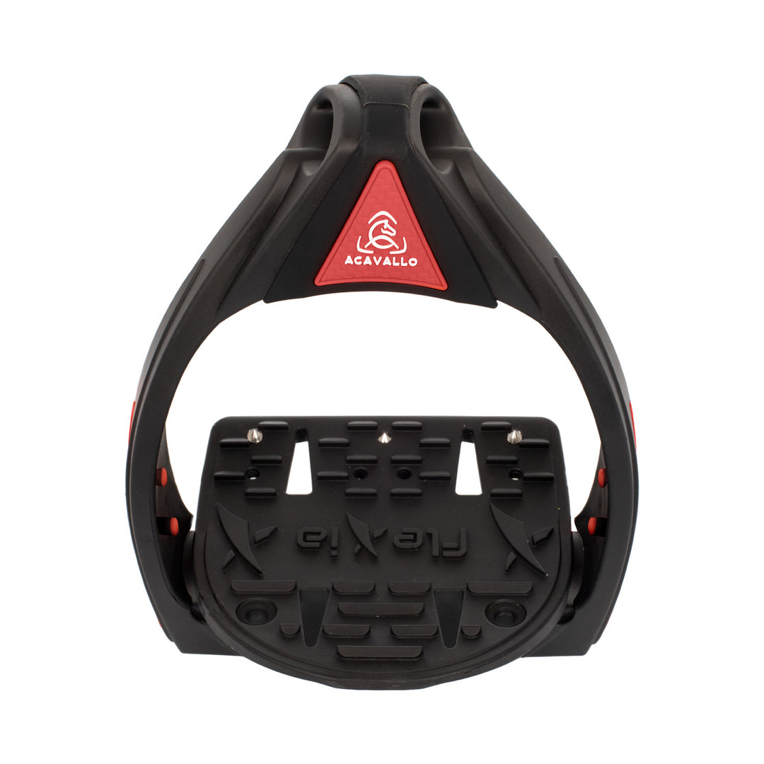 Acavallo Flexia Stirrups - Black/Red