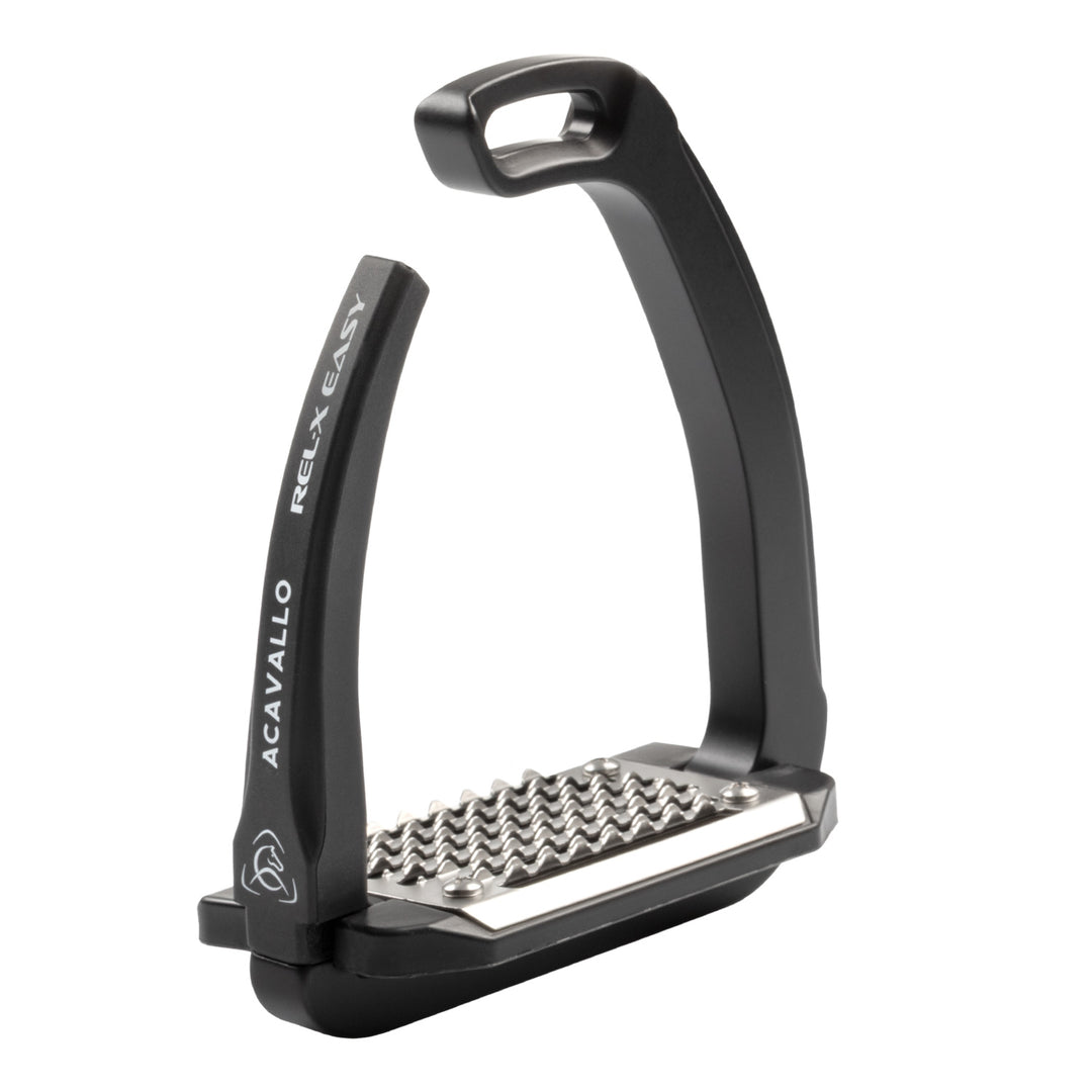 Acavallo Rel-X Easy Stirrups Shaped Arm - Black