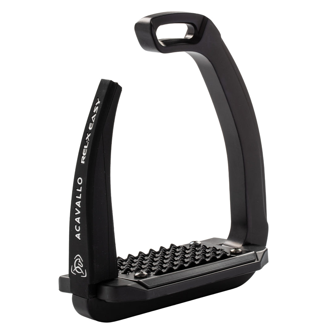 Acavallo Rel-X Easy Stirrups - Total Black