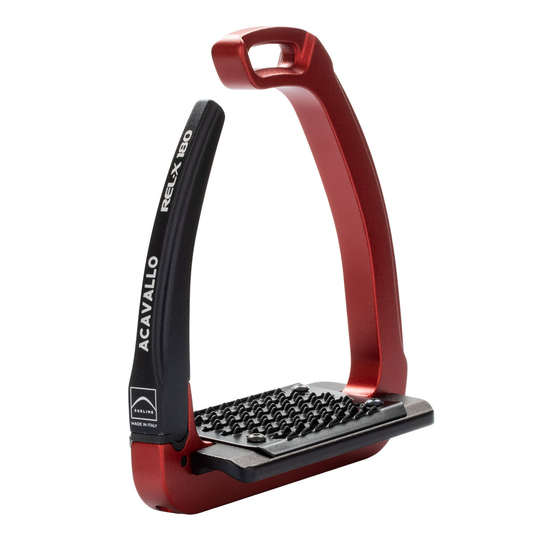 Acavallo Rel-X 180 Stirrups - Crimson Red