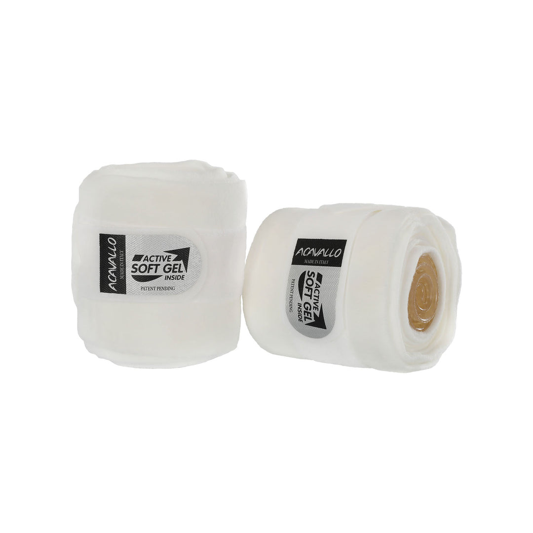Acavallo Gel and Fleece Bandages - White