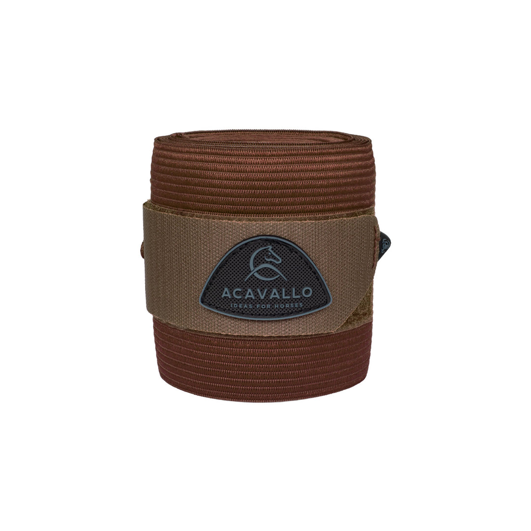 Acavallo Elasticated Exercise Bandages Fleece - Brown