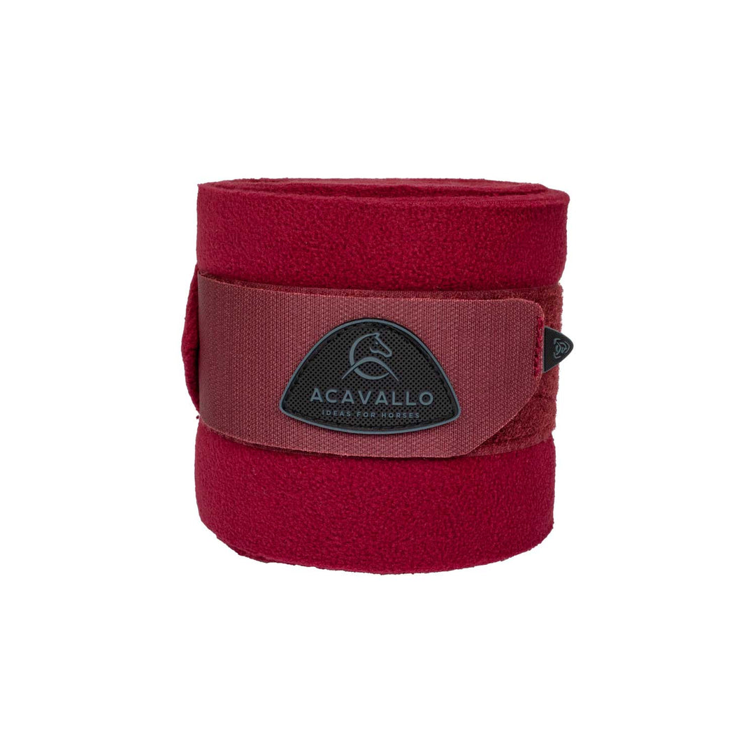 Acavallo Fleece Exercise Bandages - Burgundy