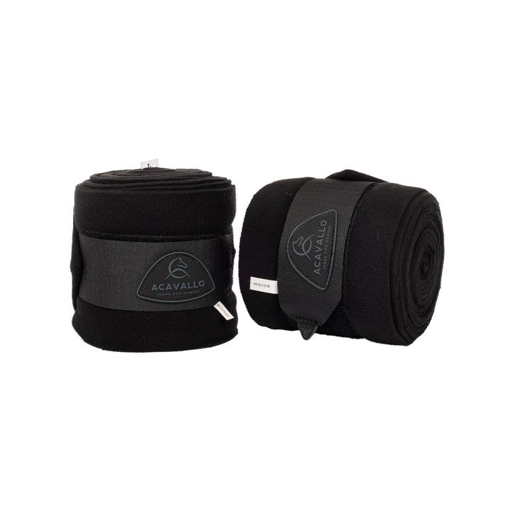 Acavallo Fleece Exercise Bandages - Black