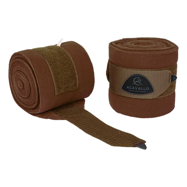 Acavallo Fleece Exercise Bandages - Brown