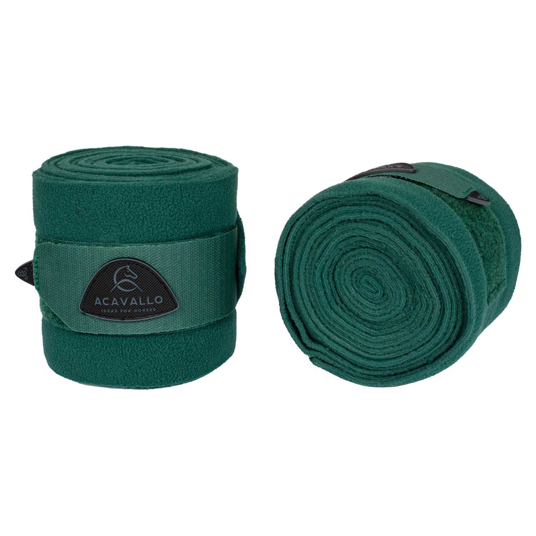Acavallo Fleece Exercise Bandages - Hunter Green