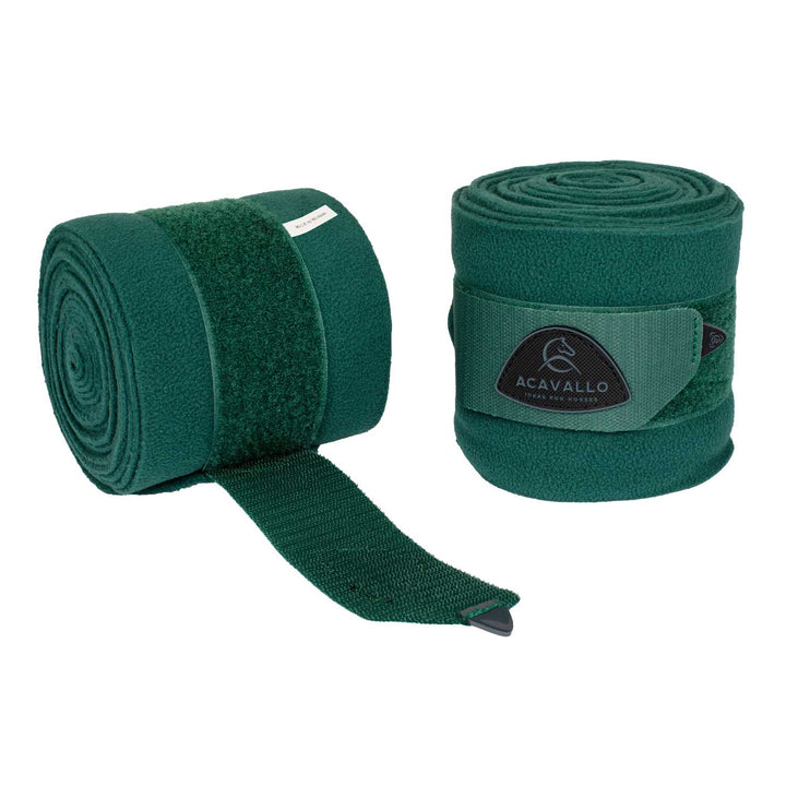Acavallo Fleece Exercise Bandages - Hunter Green