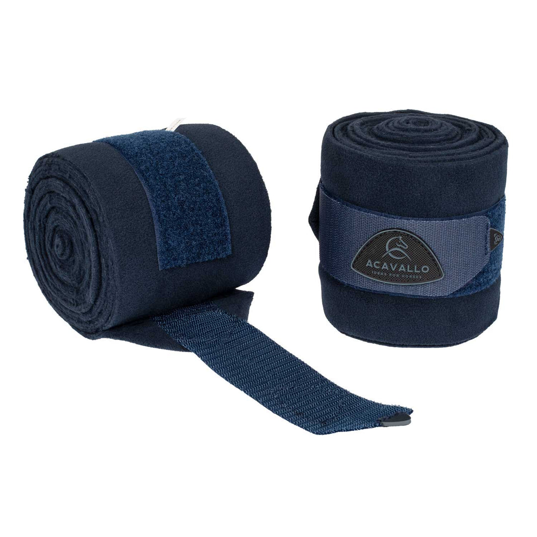 Acavallo Fleece Exercise Bandages - Navy