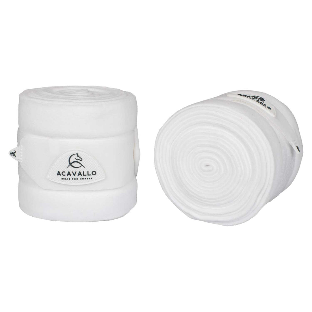 Acavallo Fleece Exercise Bandages - White
