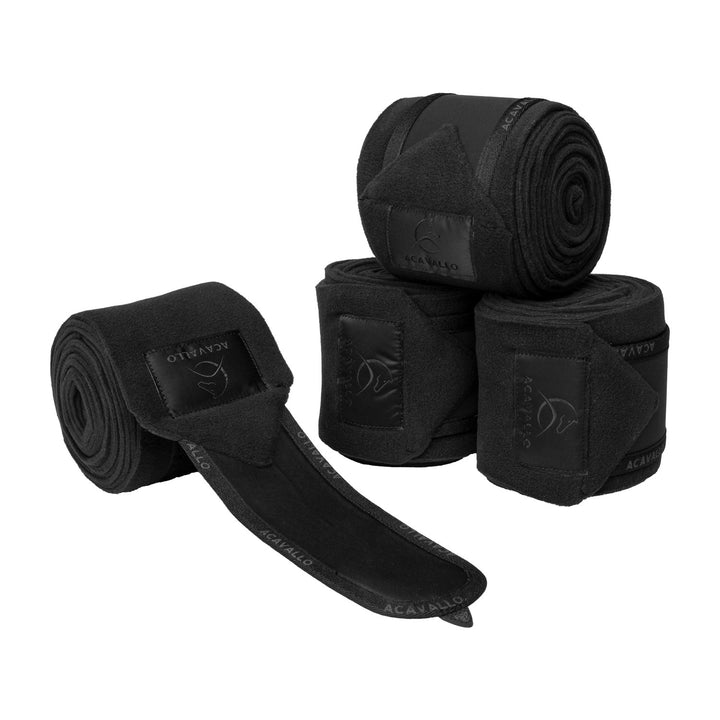 Acavallo Fleece Bandages - Black/Black