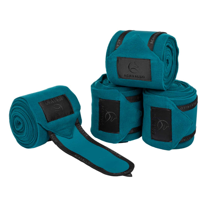 Acavallo Fleece Bandages - Petrol/Black