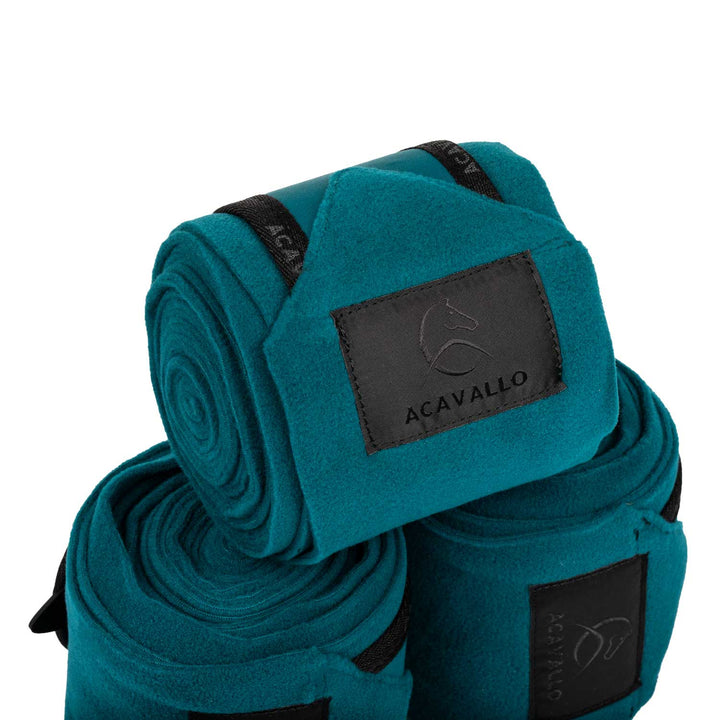 Acavallo Fleece Bandages - Petrol/Black