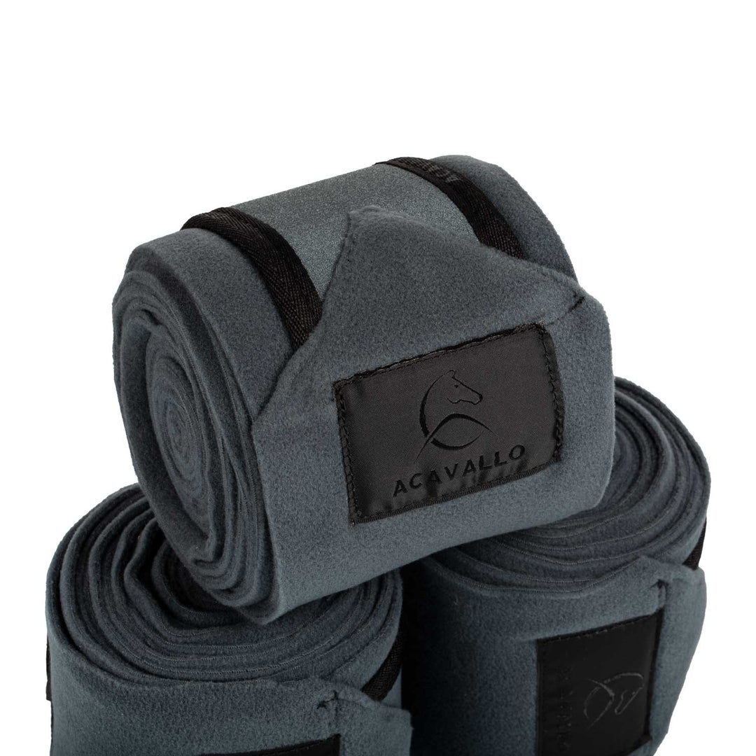Acavallo Fleece Bandages - Smoke Dore/Black