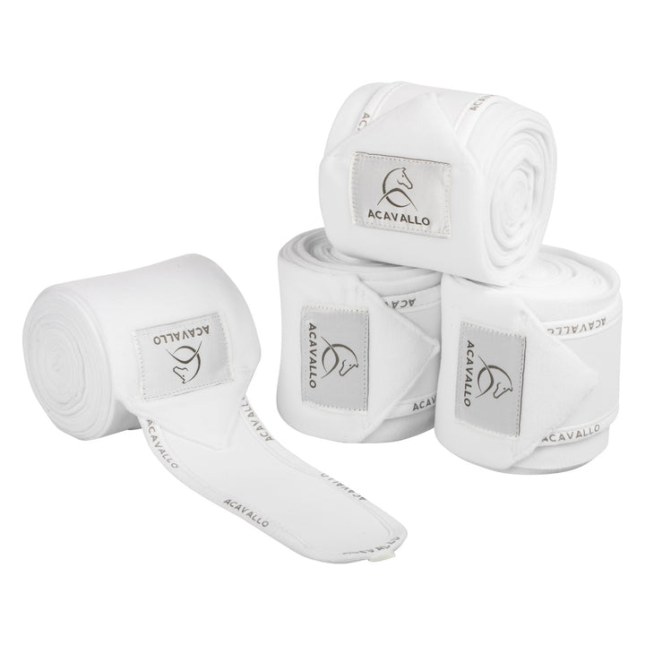 Acavallo Fleece Bandages - White/White