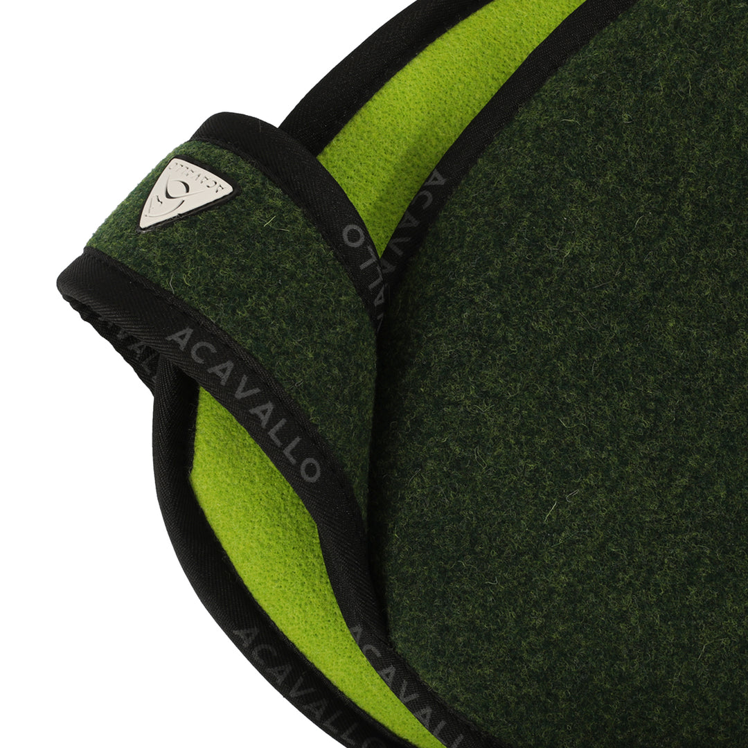 Acavallo Memory Foam Withers Free Double Felt Half Pad - Forest/Green