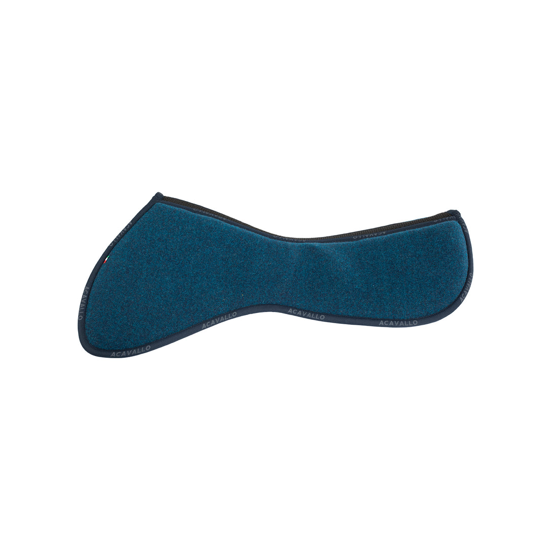 Acavallo Memory Foam Withers Free 3D Spacer Double Felt Half Pad - Navy/Petrol