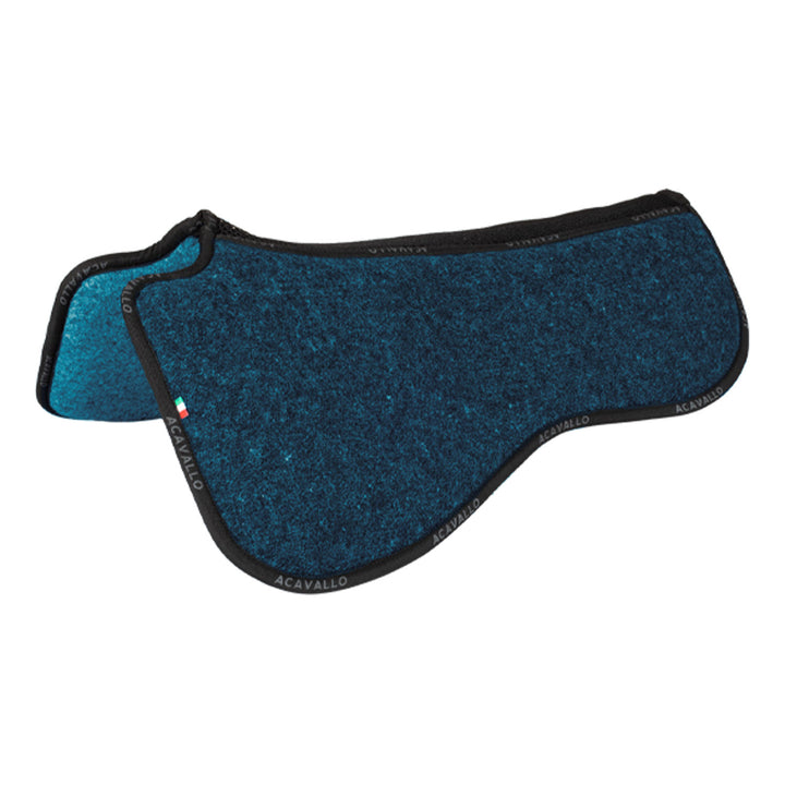 Acavallo Memory Foam 3D Spacer Double Felt Half Pad - Navy/Petrol