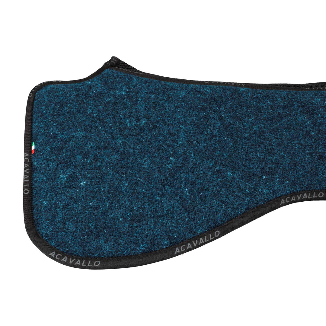 Acavallo Memory Foam 3D Spacer Double Felt Half Pad - Navy/Petrol