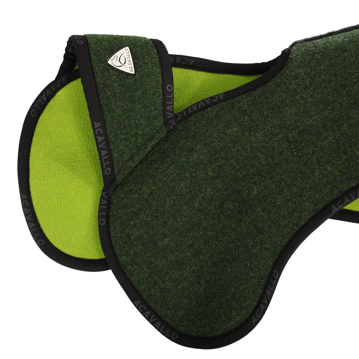 Acavallo Piuma Pad Withers Free Pocket Double Felt Half Pad - Forest/Green