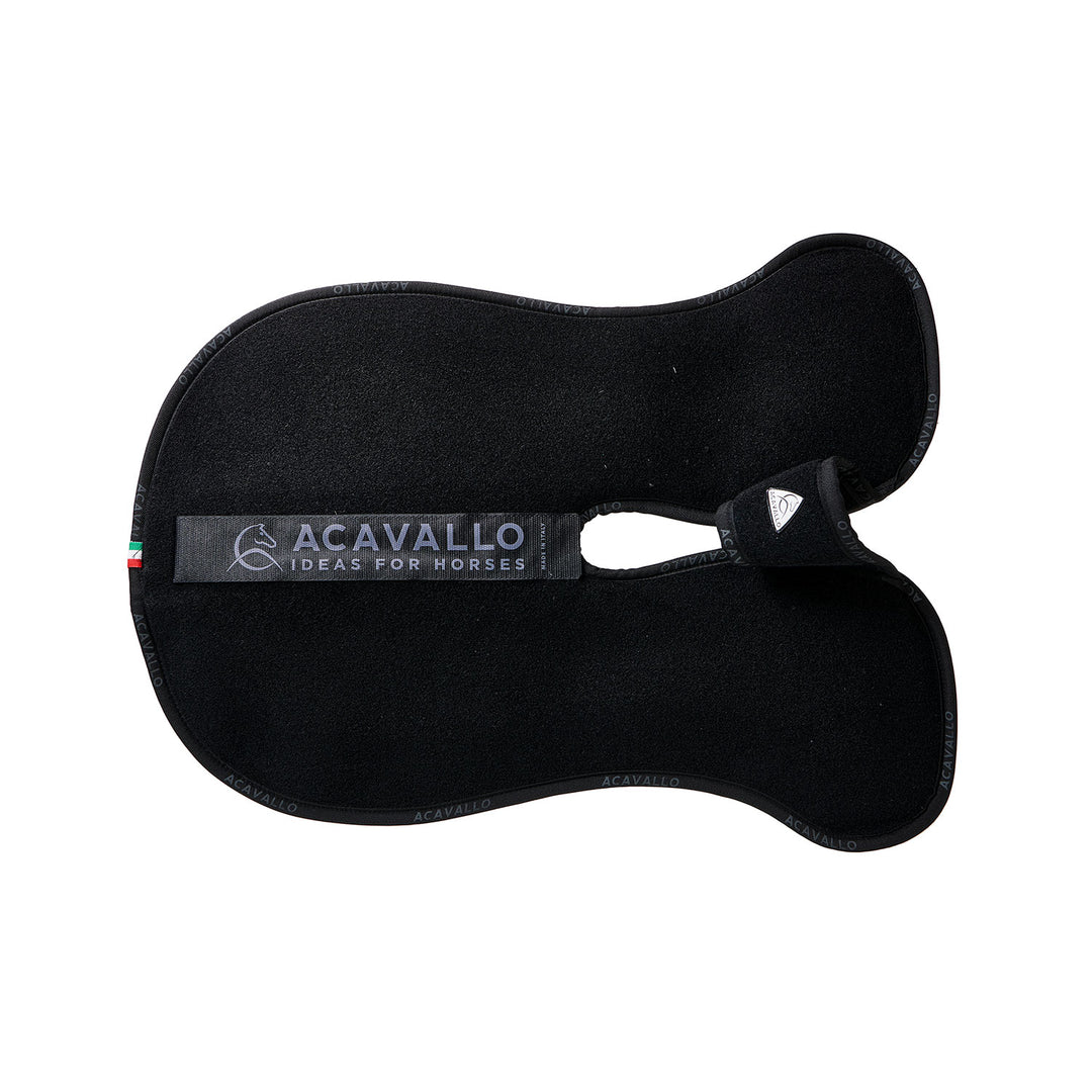 Acavallo Piuma Pad Withers Free Pocket Double Felt Half Pad - Black