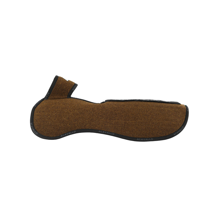 Acavallo Piuma Withers Free Pocket Double Felt Half Pad - Brown/Mustard