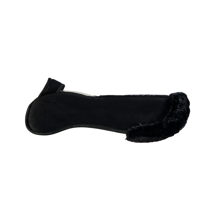 Acavallo Piuma Full Size Withers Free, Pocket Half Pad - Black / Eco-Wool Black