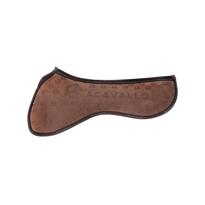 Acavallo Memory Foam 3D Spacer Louvre Silicone Grip Half Pad - Jumping - Brown