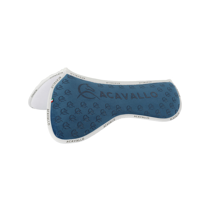 Acavallo Memory Foam 3D Spacer Louvre Silicone Grip Half Pad - Jumping - Ocean