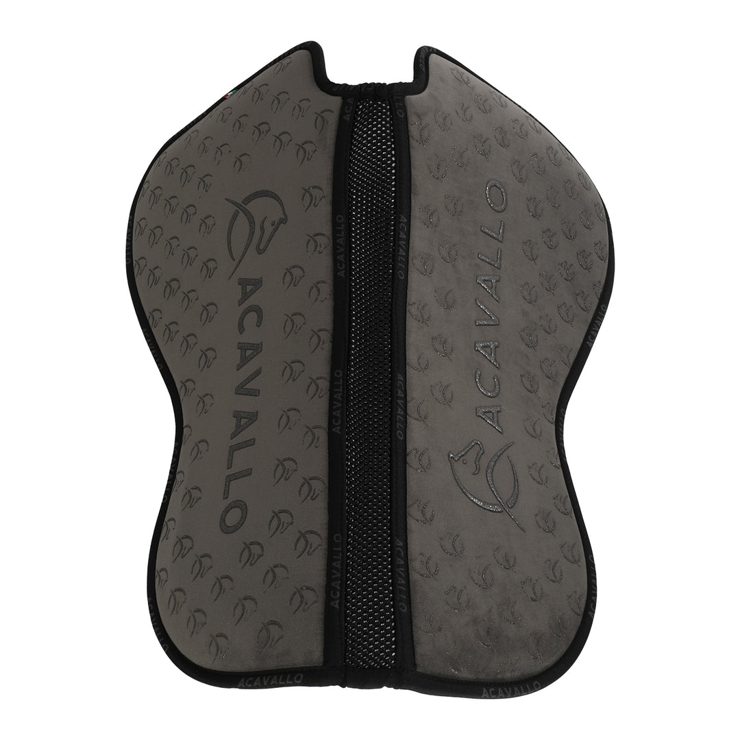 Acavallo Memory Foam 3D Spacer Louvre Silicone Grip Half Pad - Dressage - Grey